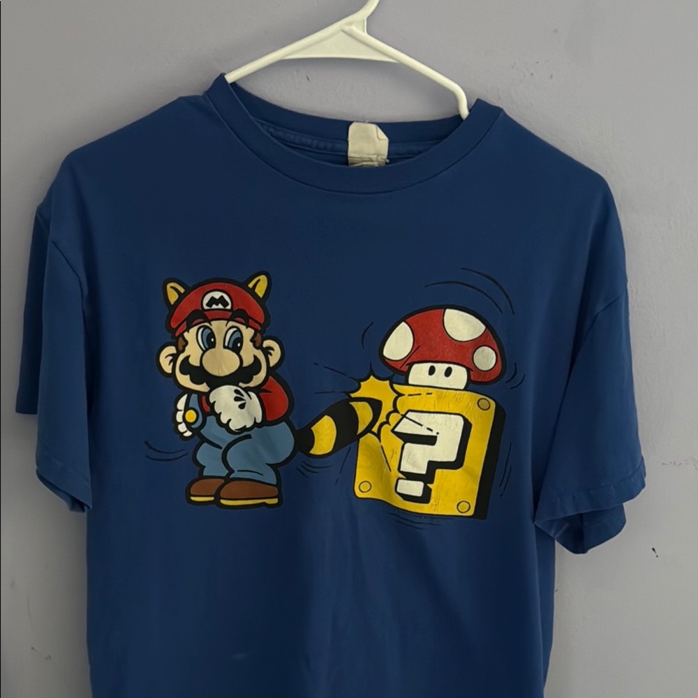 Blue Super Mario Video Game Adventure Console